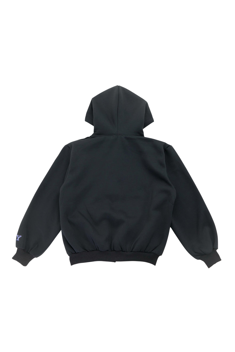 BUBBLE LOGO ZIP HOODIE CHARCOAL GRAY