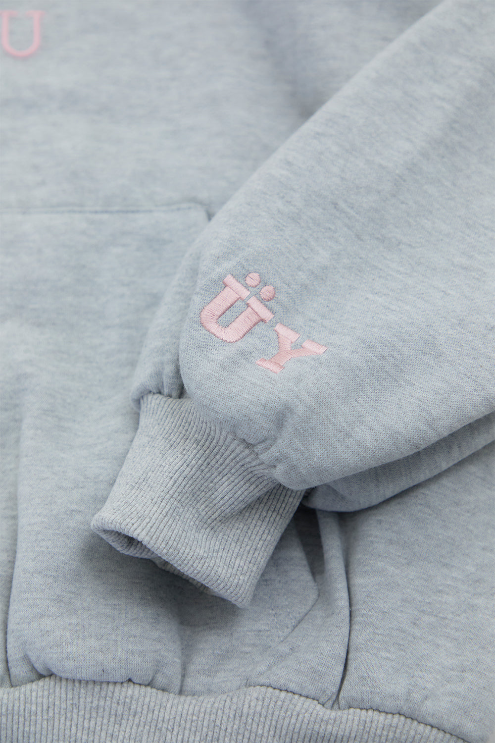 BUBBLE LOGO ZIP HOODIE LIGHT GRAY