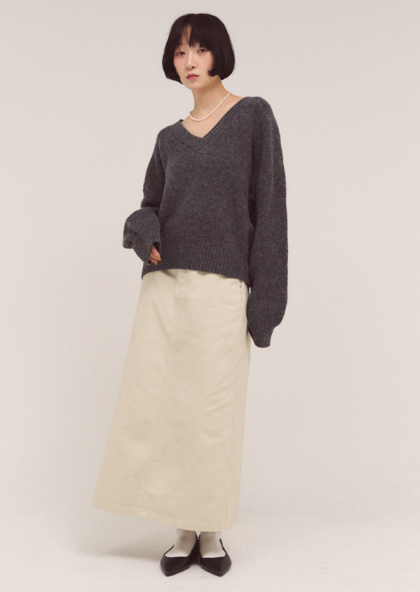 コージーVネックニット