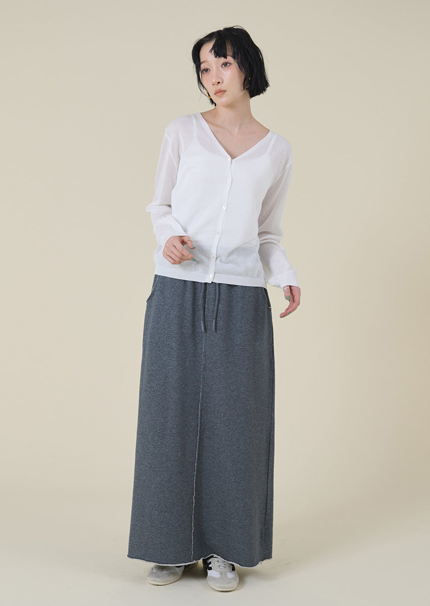 シアーVネックカーディガン