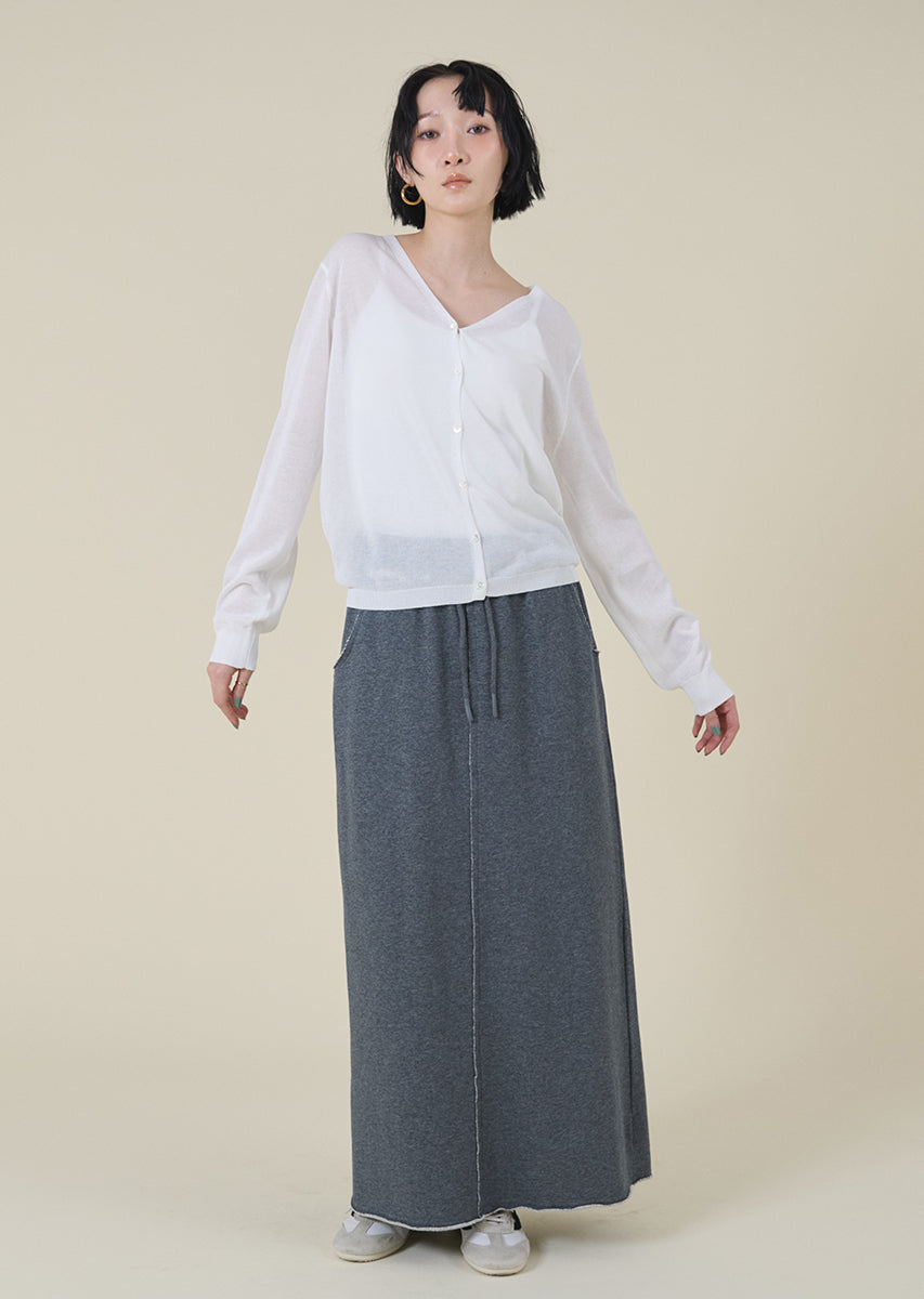 シアーVネックカーディガン