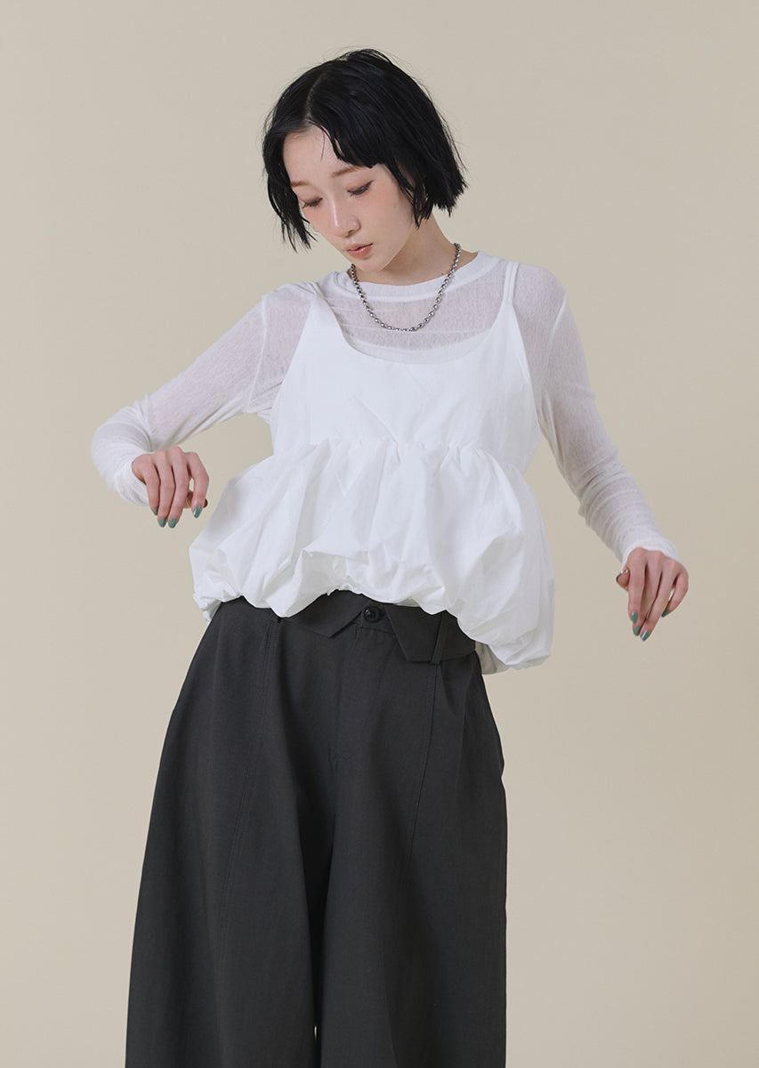 バルーンキャミレイヤードトップス