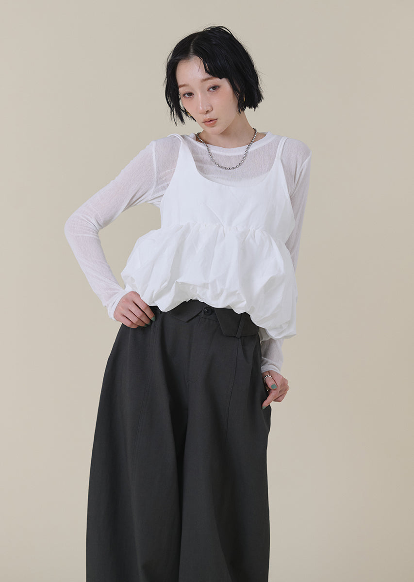 バルーンキャミレイヤードトップス