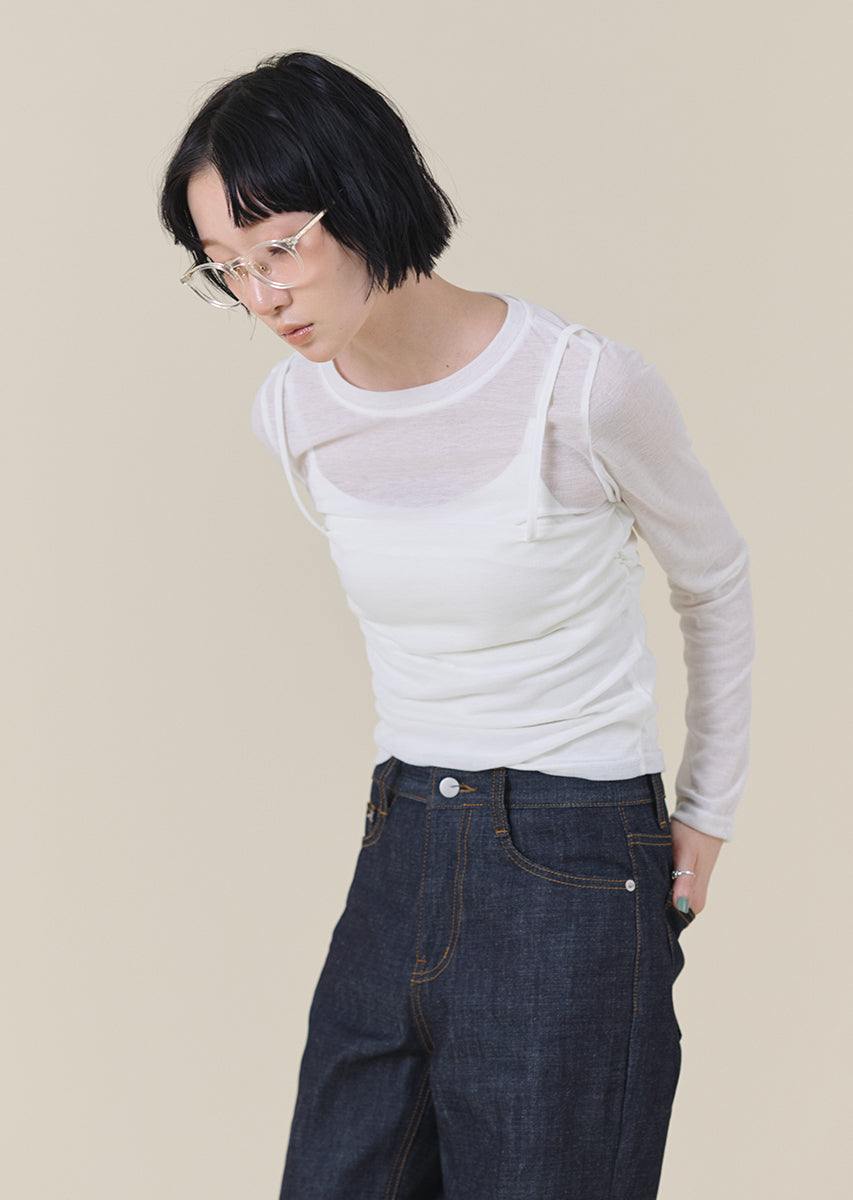 ビスチェドッキングシアートップス