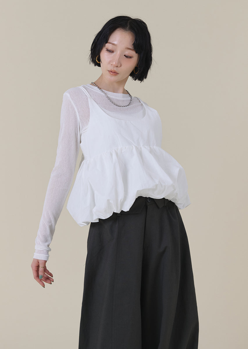 バルーンキャミレイヤードトップス