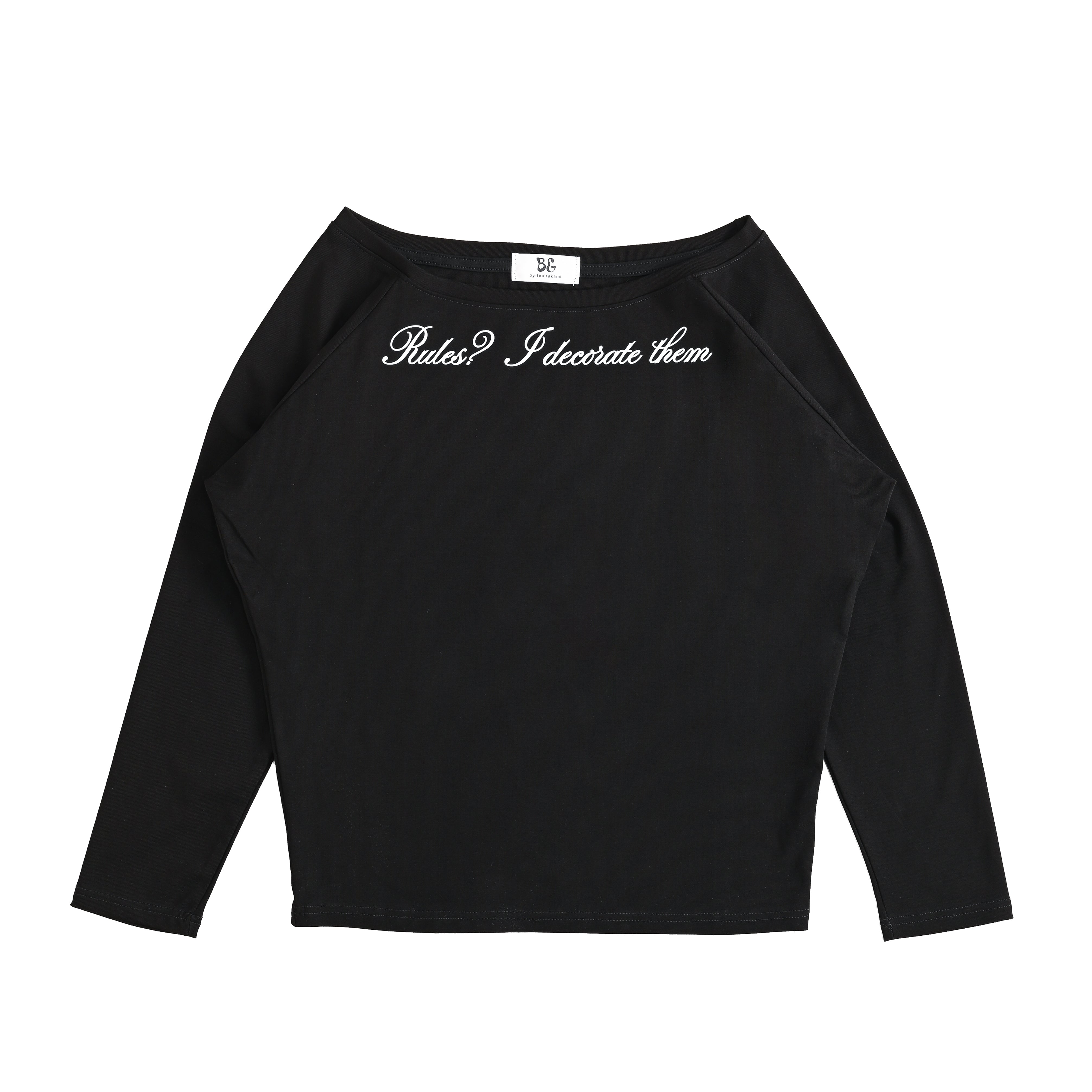 OFF SHOULDER LOGO TOPS black image