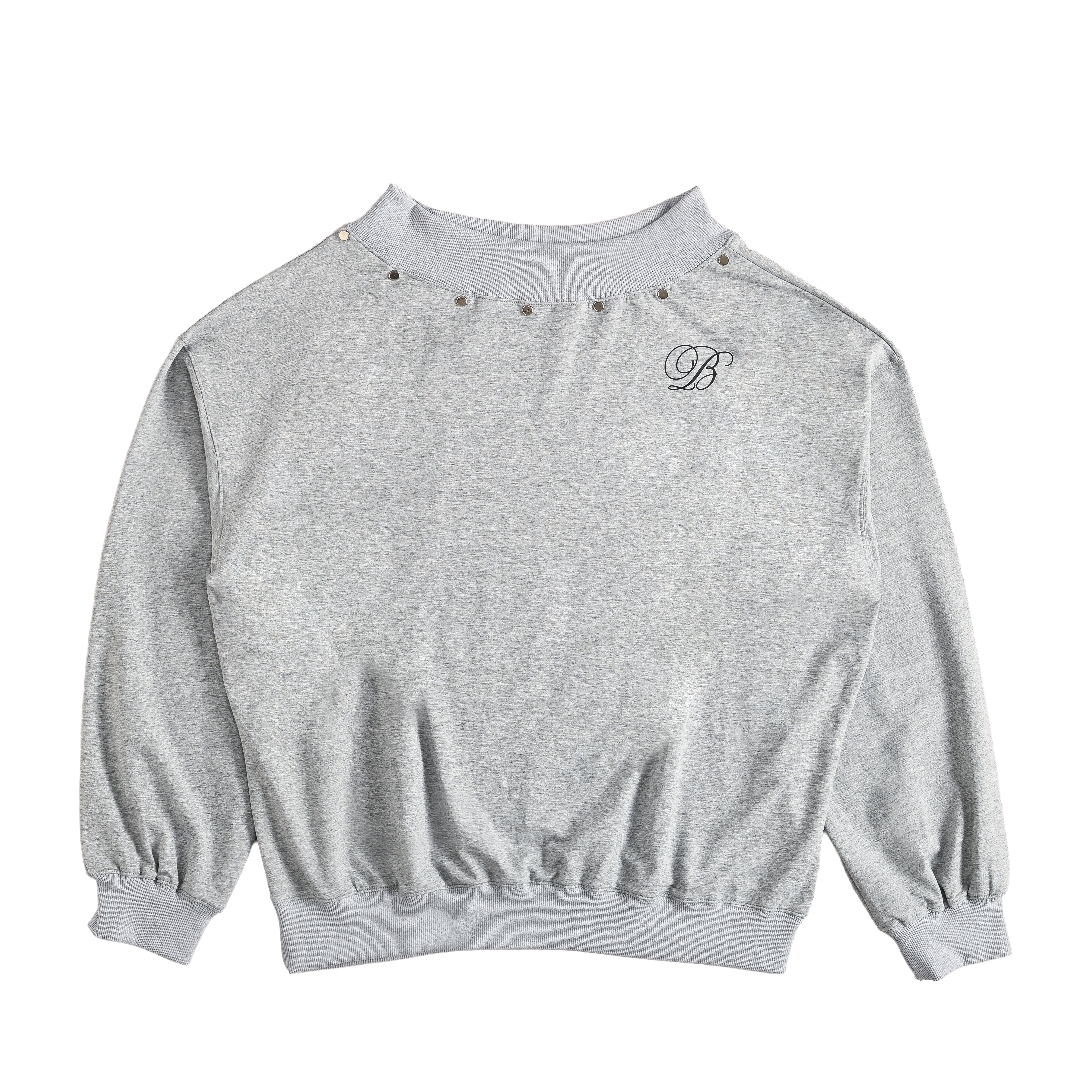 STUDS ONE SHOULDER TOPS gray image
