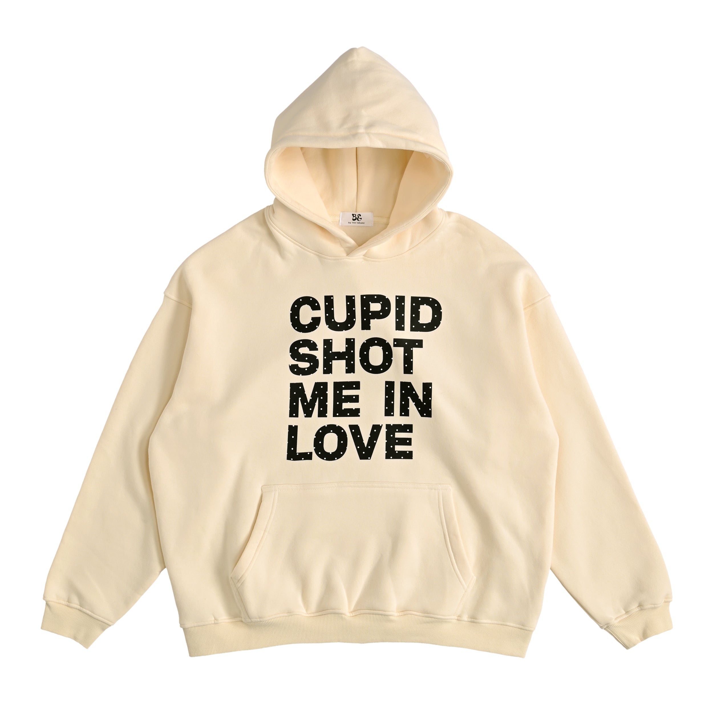 【BG】CUPID SHOT ME IN LOVE HOODIE cream image