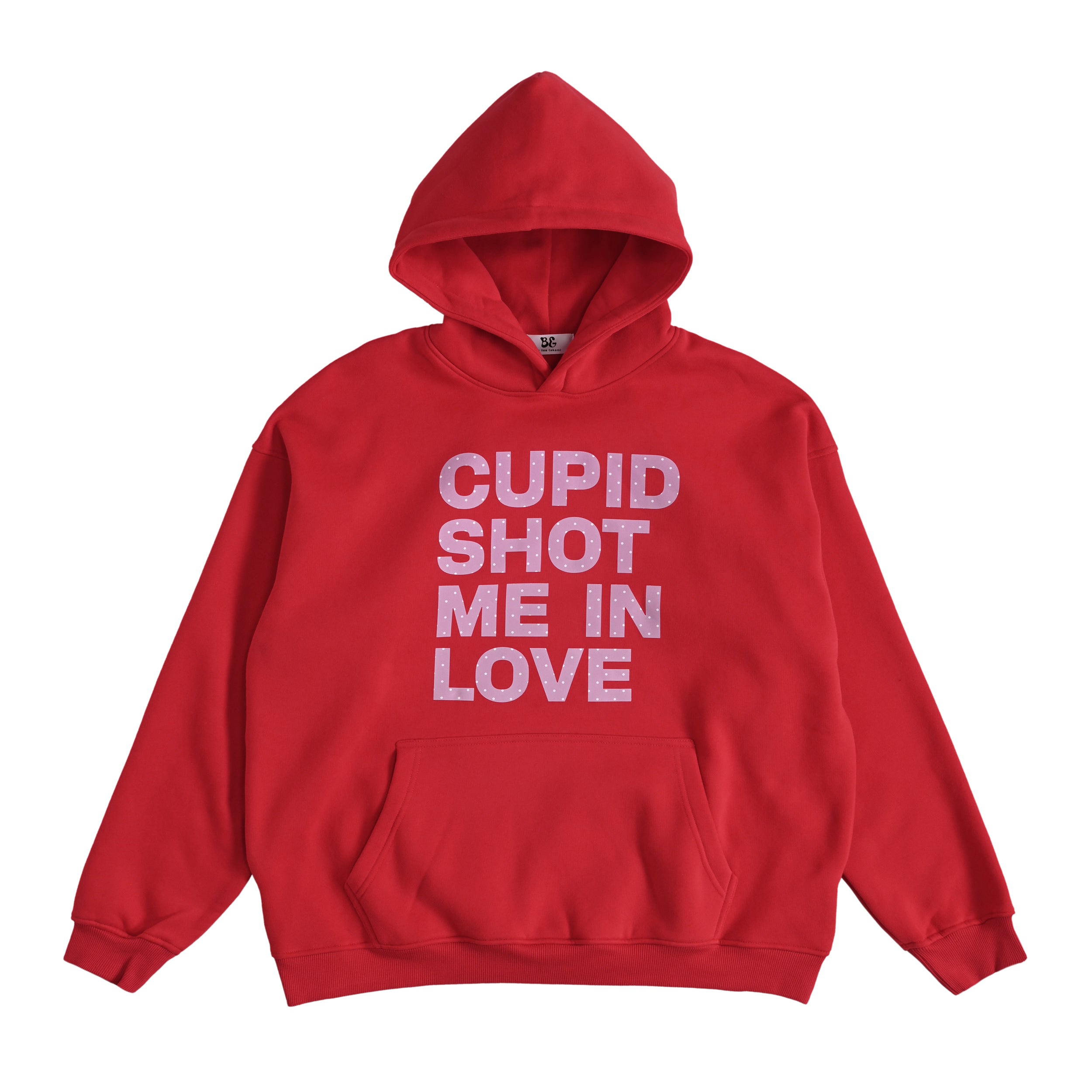 【BG】CUPID SHOT ME IN LOVE HOODIE red image