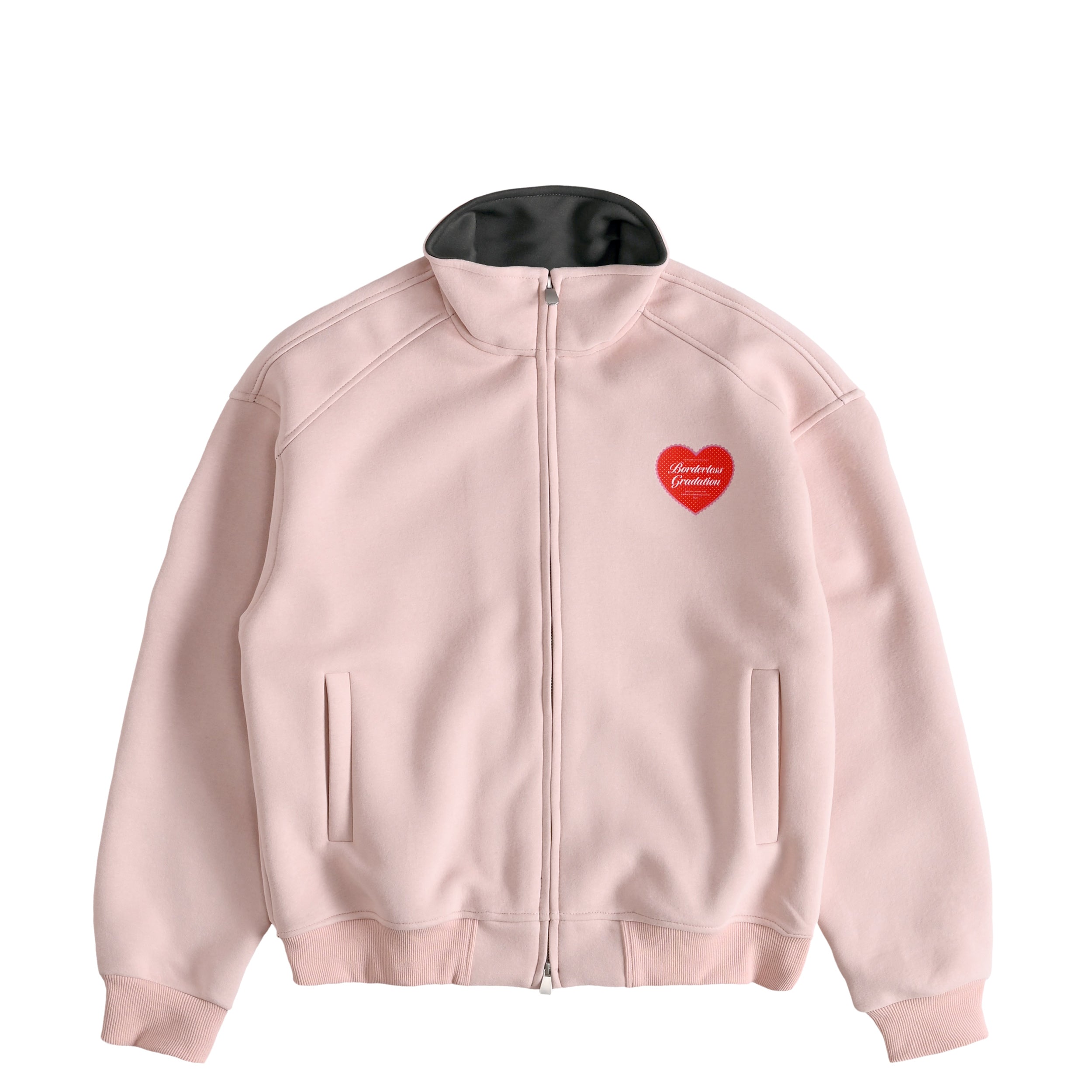 【BG】HEART LOGO ZIP BLOUSON pink image