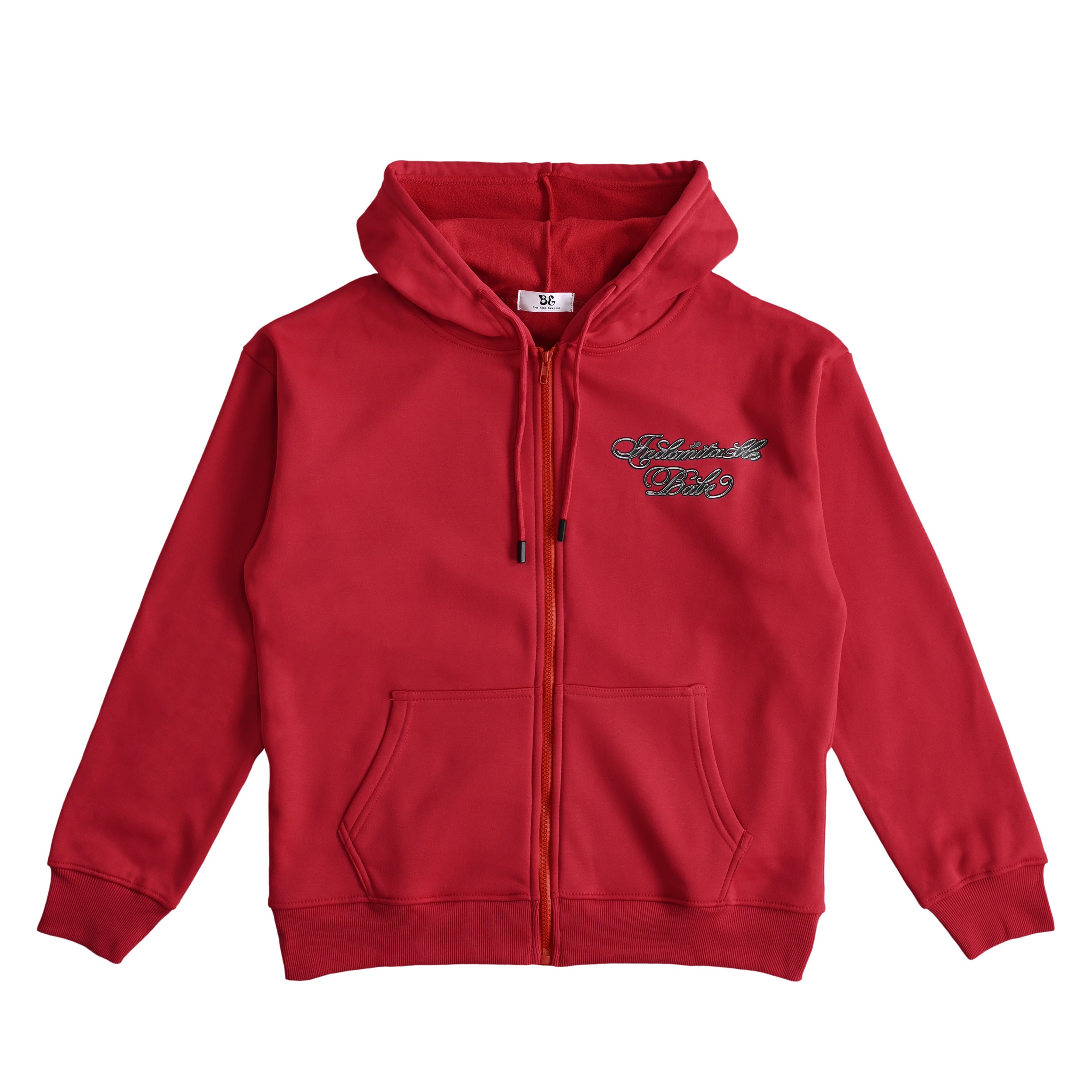 【BG】INDOMITABLE BABE ZIP HOODIE red image