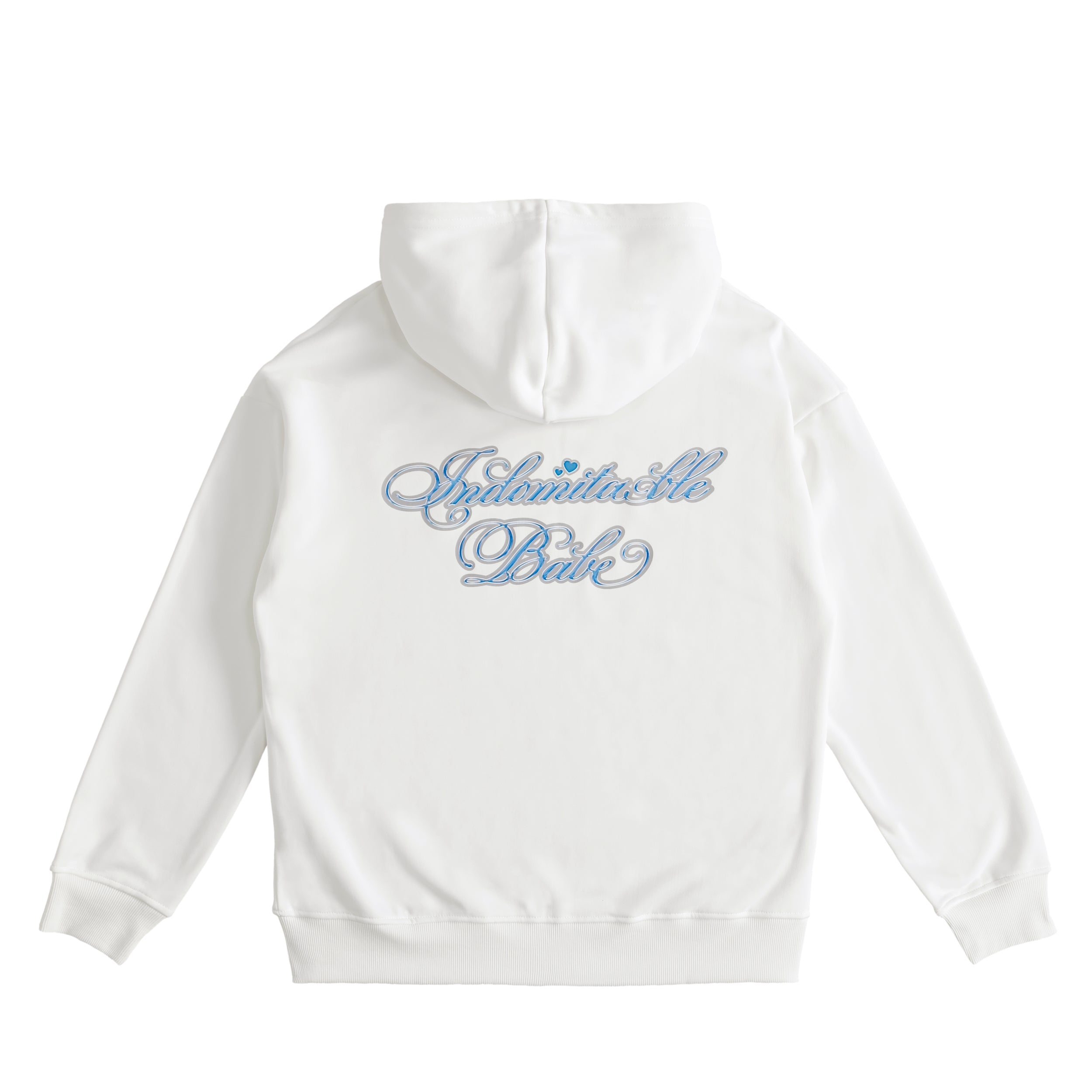 【BG】INDOMITABLE BABE ZIP HOODIE white image