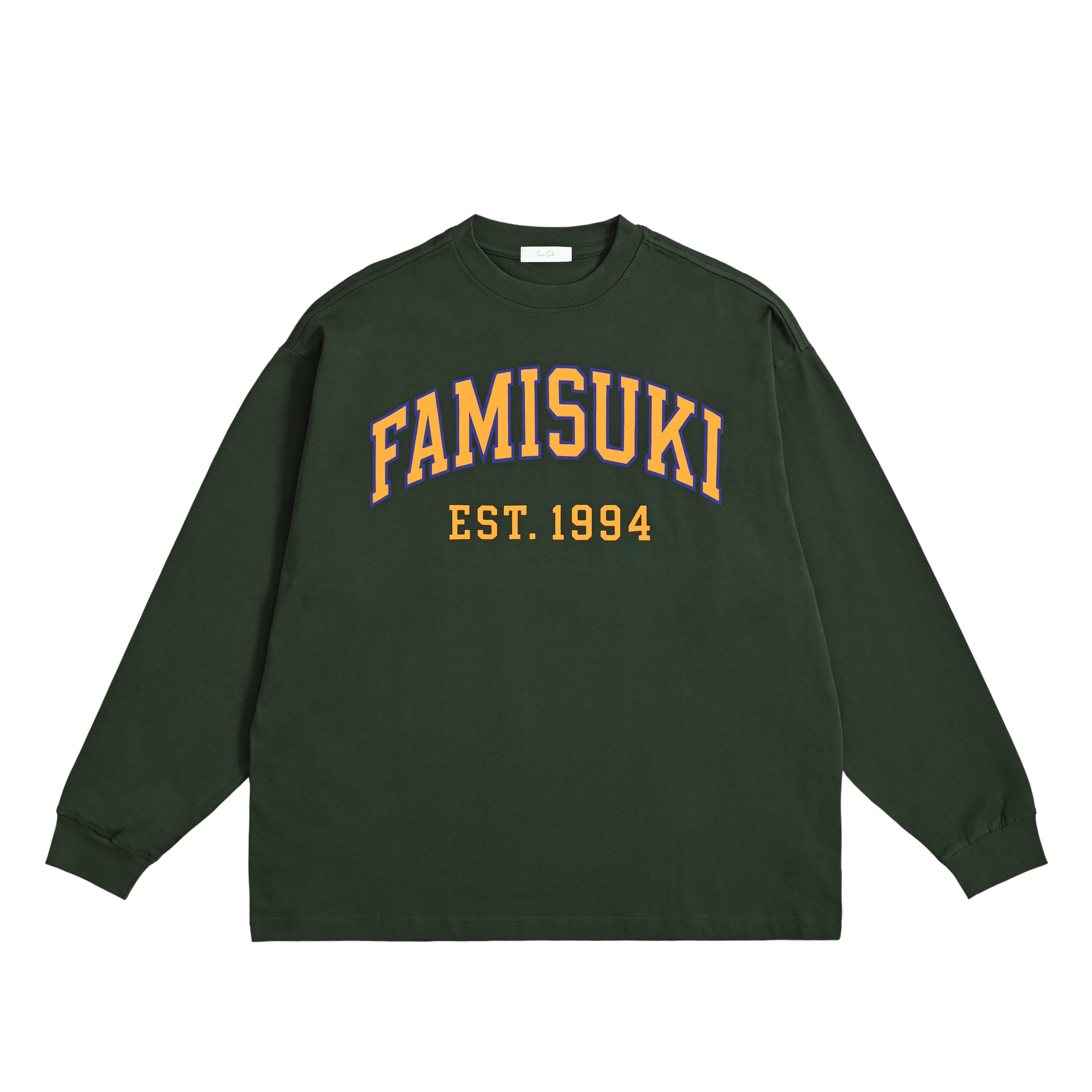 オーバーサイズ コットンロングスリーブTシャツ green image