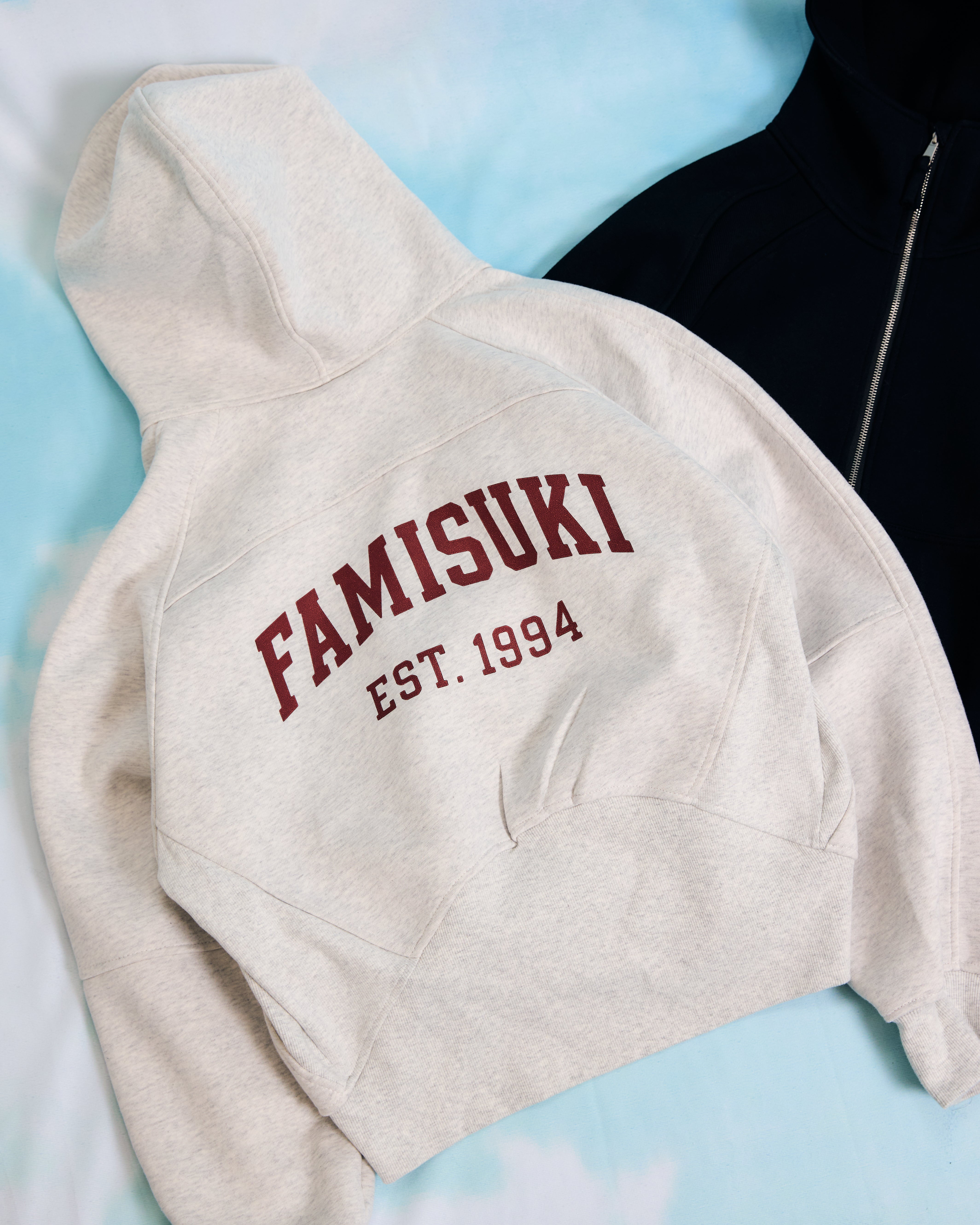 HALF ZIP LOGO HOODIE